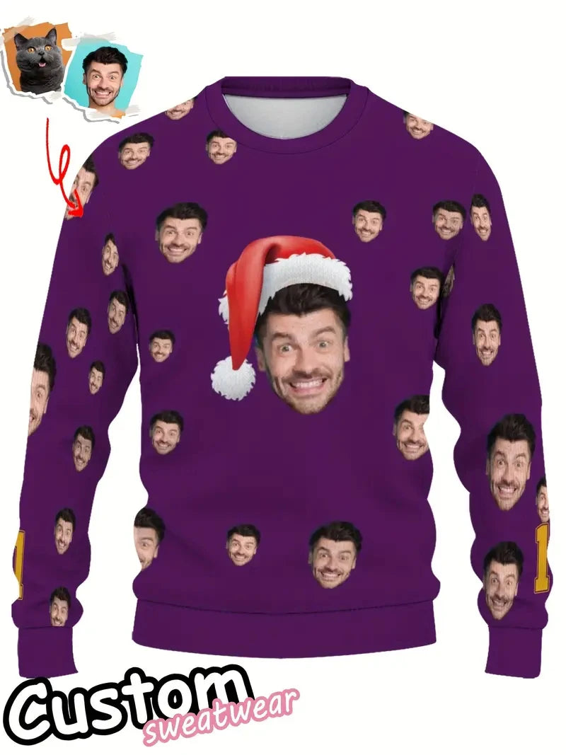 Custom Kersttrui met Eigen Foto š