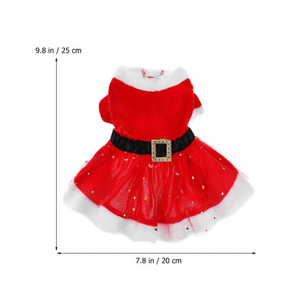 Kerstkostuum voor Honden 🎅 – Schattige Santa Outfit met strik